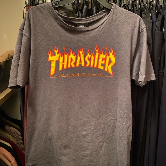 Thrasher Tops - Orange Flame Thrasher Shirt